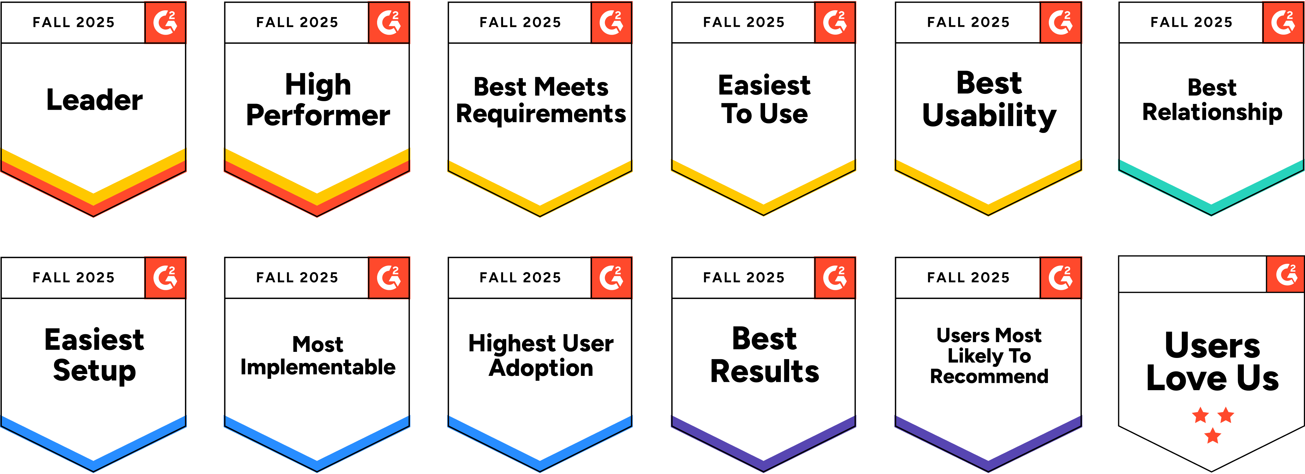 G2 achievement badges