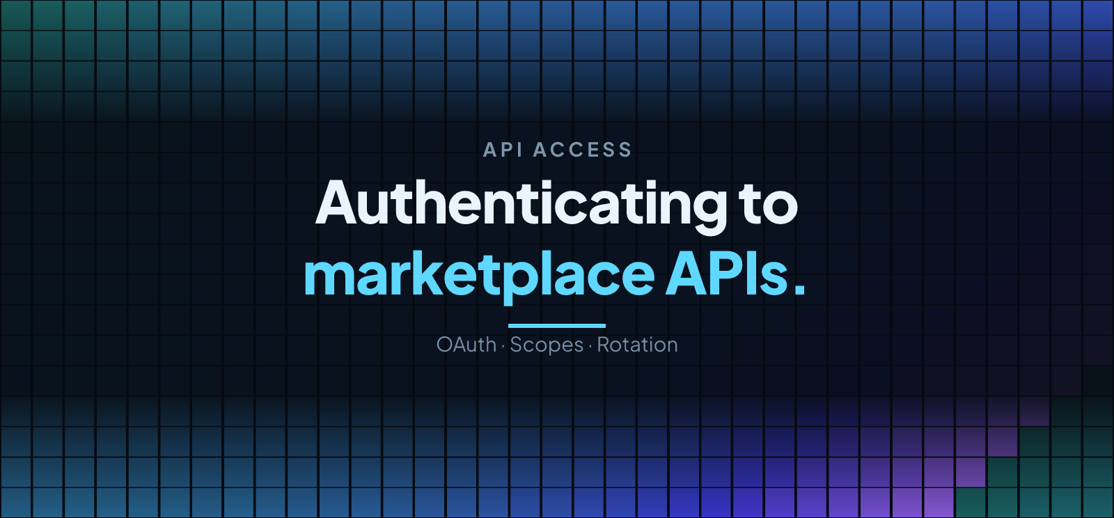How Authentication Works for Marketplace APIs