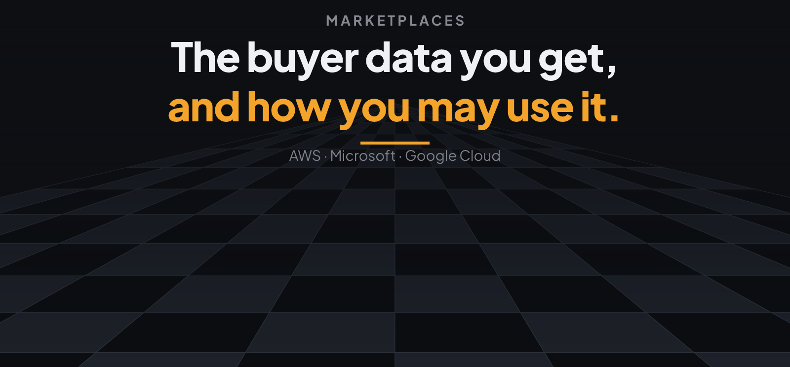 Cloud Marketplace Buyer Data and How You May Use It