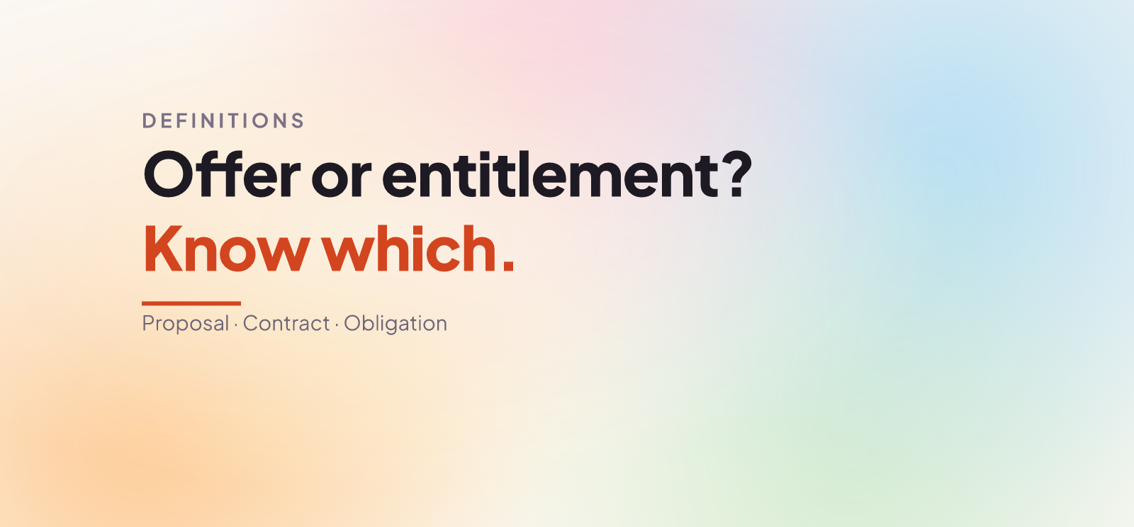 Offer vs Entitlement: What's the Difference?