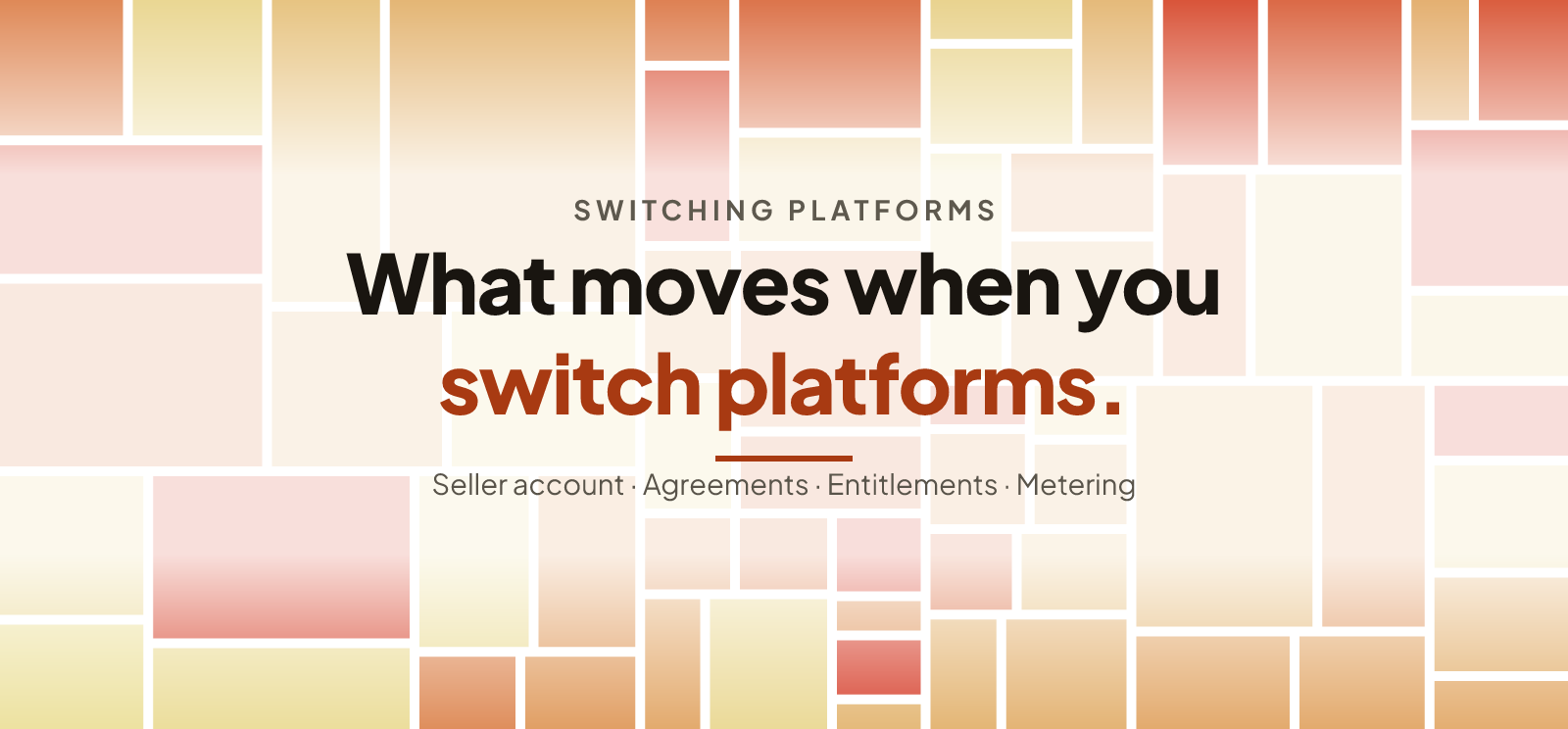 What Moves When You Switch Marketplace Platforms
